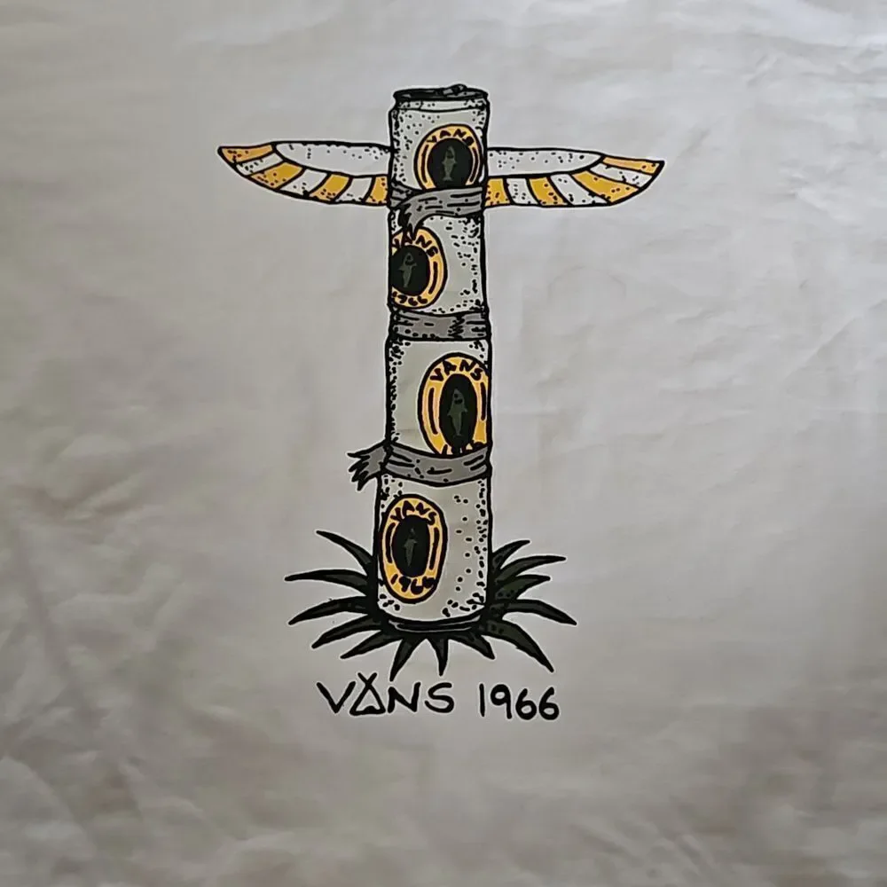 Vans Men's Classic M Wizard Totem 1966 Cotton T-shirts Small White - Picture 15 of 16